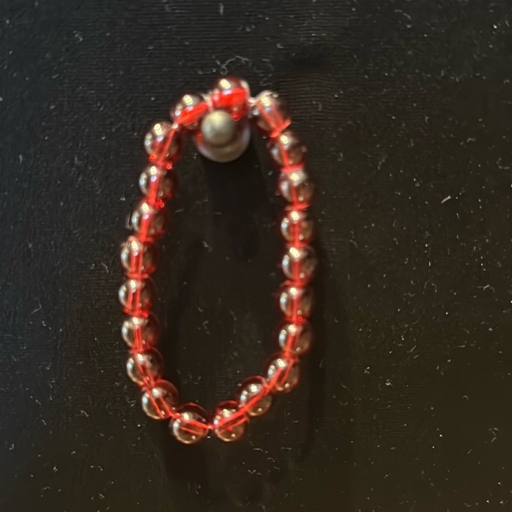 ⛱️🔥Boutique - Wine Red Beaded Stretch Bracelet - OS